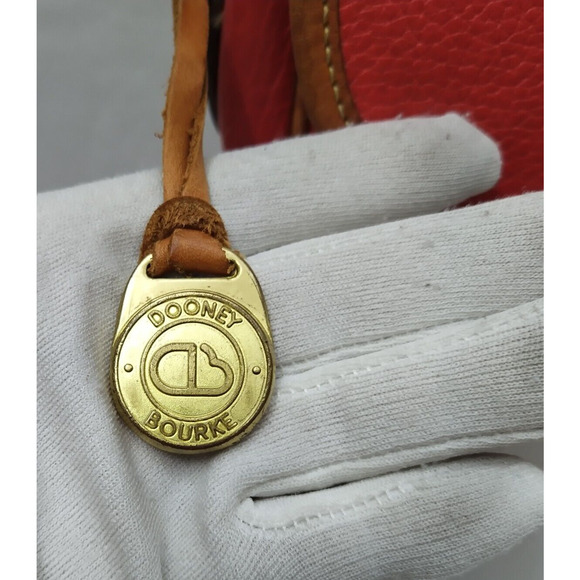 Dooney & Bourke All Weather Leather Red Flap Closure Crossbody Bag - Vintage - Picture 4 of 16